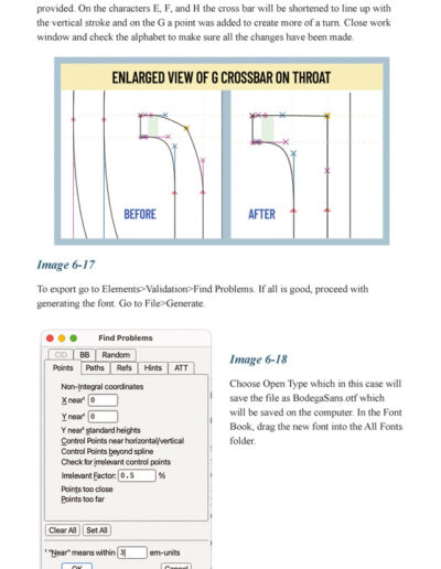 example of book page in Chapter 6 about font design