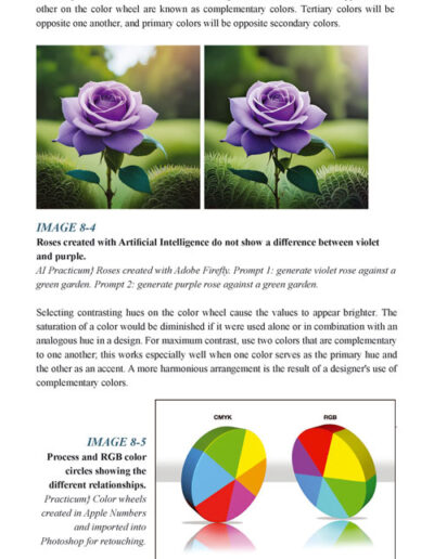 example of book page in Chapter 8 about color theory