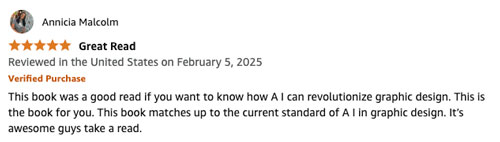 5 star Review for Modern Graphic Design with AI 